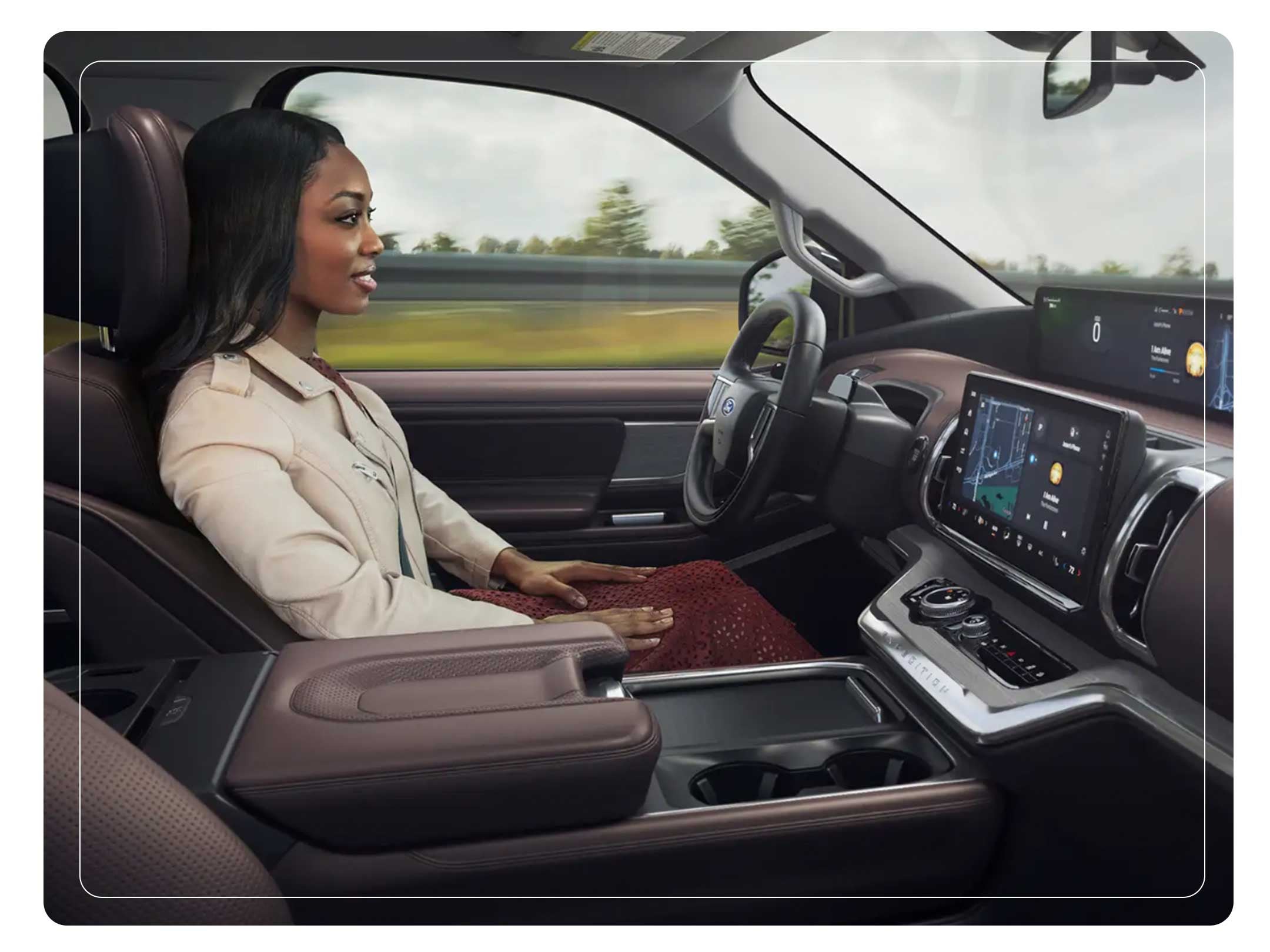 Driver using available Ford BlueCruise in a 2025 Ford Expedition® SUV
