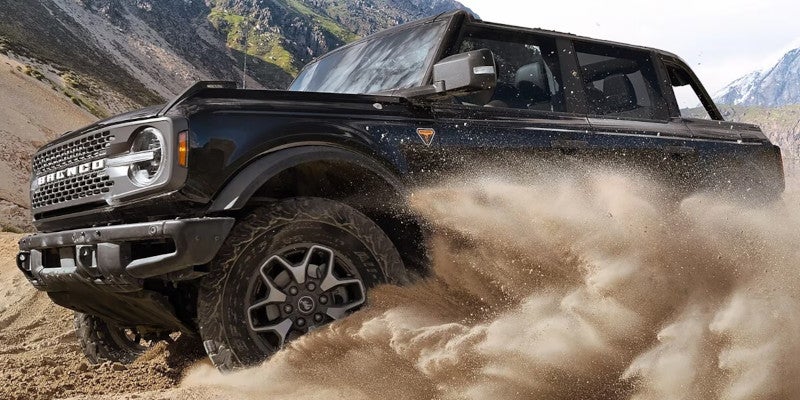 2025 ford Bronco on mud road