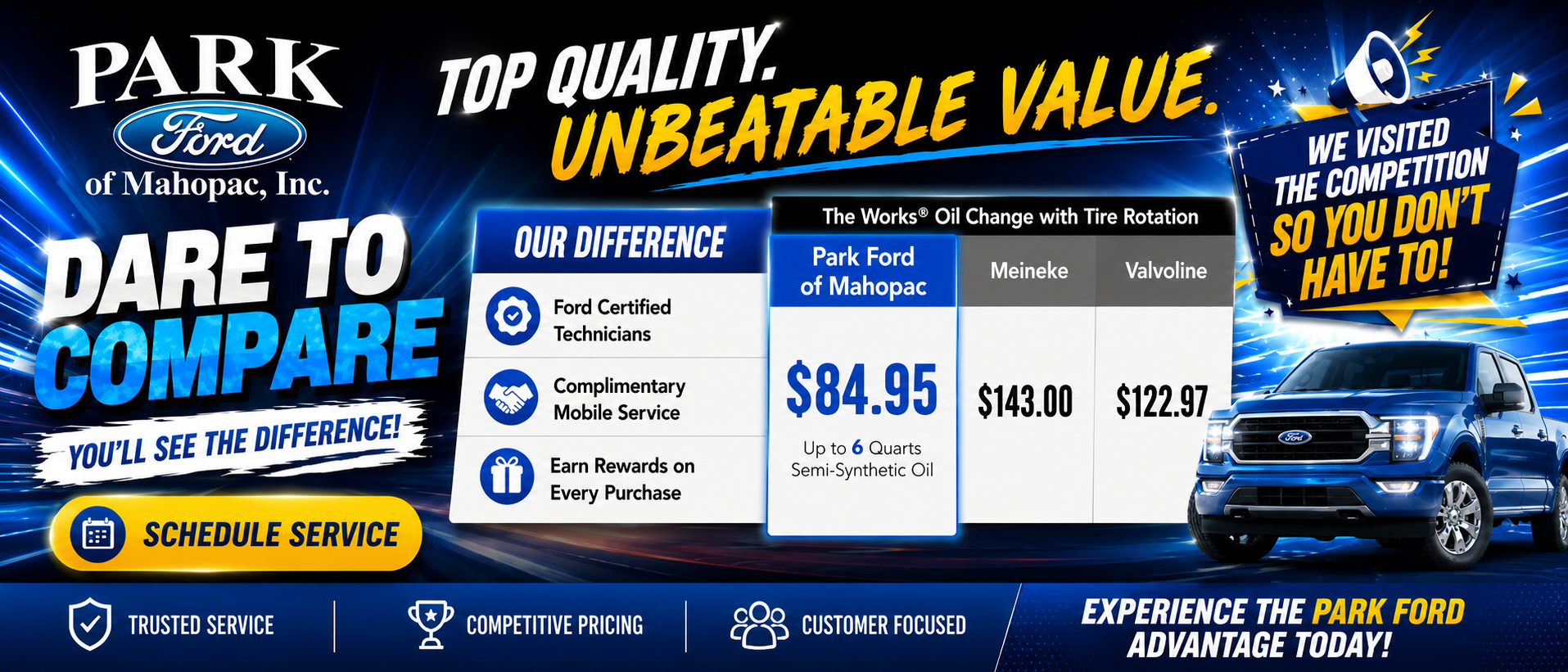 Dare to Compare Service Event