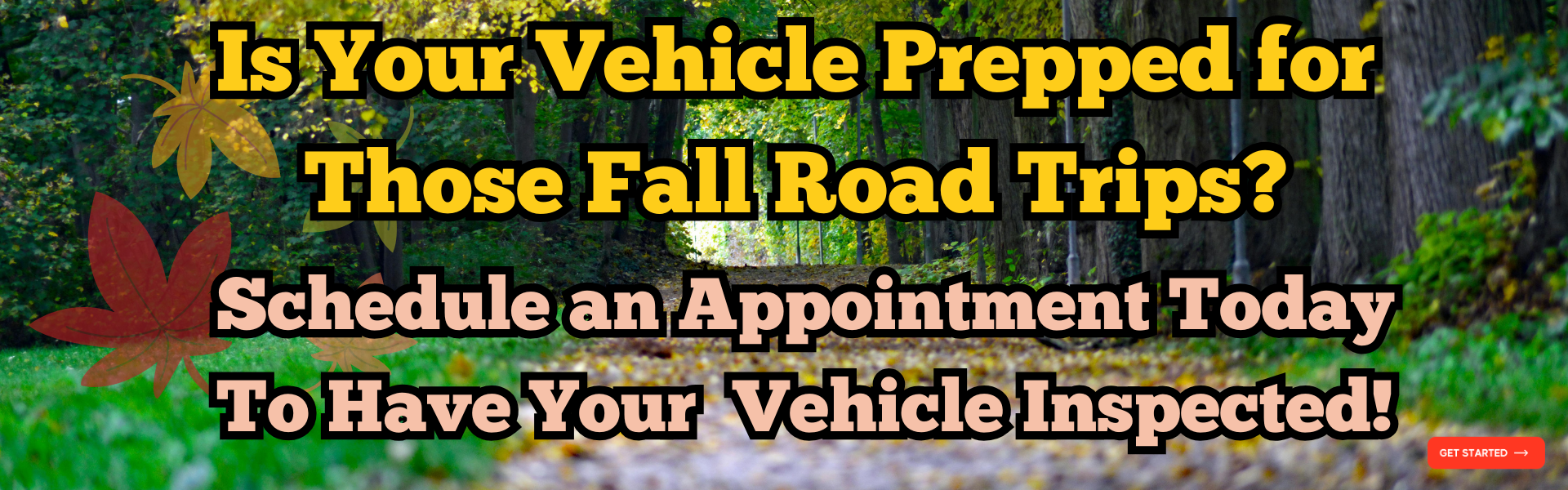Fall Vehicle maint banner Nov. 2026